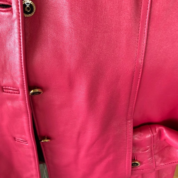 🔥 SALE! St John Pink Napa Leather Jacket Like New - Picture 8 of 16
